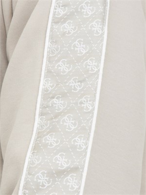 Felpa Guess Jeans in cotone tortora con bande logo in UOMO