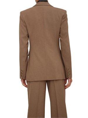 Giacca monopetto Guess Jeans donna in tessuto taupe in DONNA