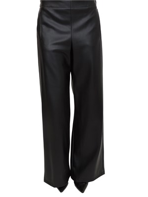 Pantalone Anello Emme Marella in ecopelle nera in DONNA