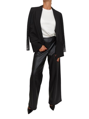 Pantalone Anello Emme Marella in ecopelle nera in DONNA