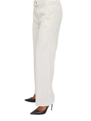 Pantalone Destino Emme Marella in velluto bianco a coste in DONNA