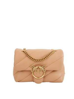 Borsa Mini Love Bag Puff Pinko in pelle rosa in DONNA