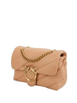 Borsa Mini Love Bag Puff Pinko in pelle rosa in DONNA
