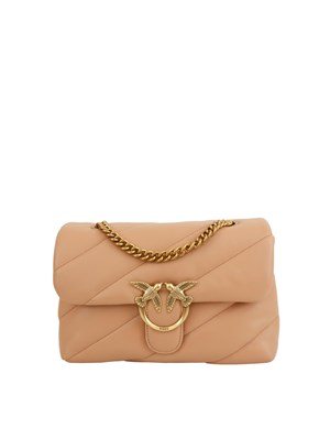 Borsa Love Bag Puff Pinko in pelle rosa in DONNA