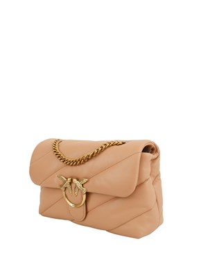 Borsa Love Bag Puff Pinko in pelle rosa in DONNA