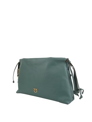 Borsa Pinko Clutch grande in pelle verde in DONNA