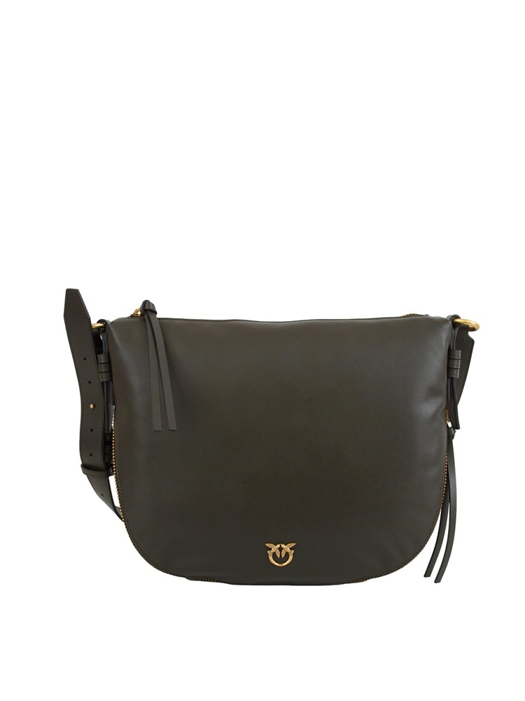 Borsa Pinko hobo media in pelle verde