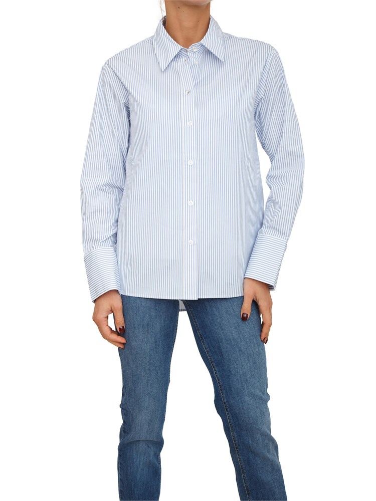 Camicia Liu Jo donna in popeline a righe azzurre incluso top abbinato