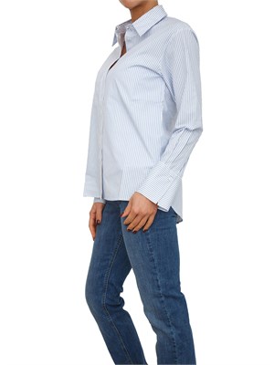 Camicia Liu Jo donna in popeline a righe azzurre incluso top abbinato in DONNA
