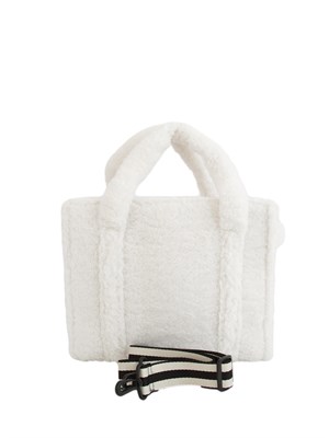 Shopping media Liu Jo donna in teddy bianco con logo in DONNA