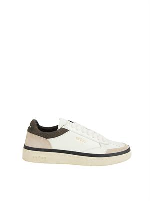 Sneakers Pads Ghoud Venice in pelle bianca e inserti marroni in UOMO