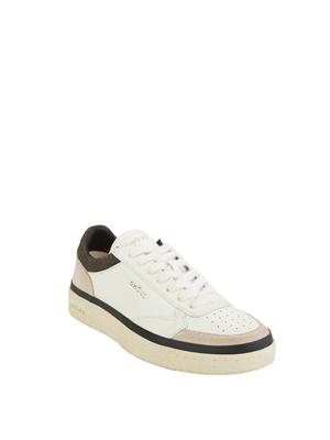 Sneakers Pads Ghoud Venice in pelle bianca e inserti marroni in UOMO