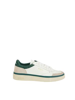 Sneakers Pads Ghoud Venice in pelle bianca e inserti verdi in UOMO