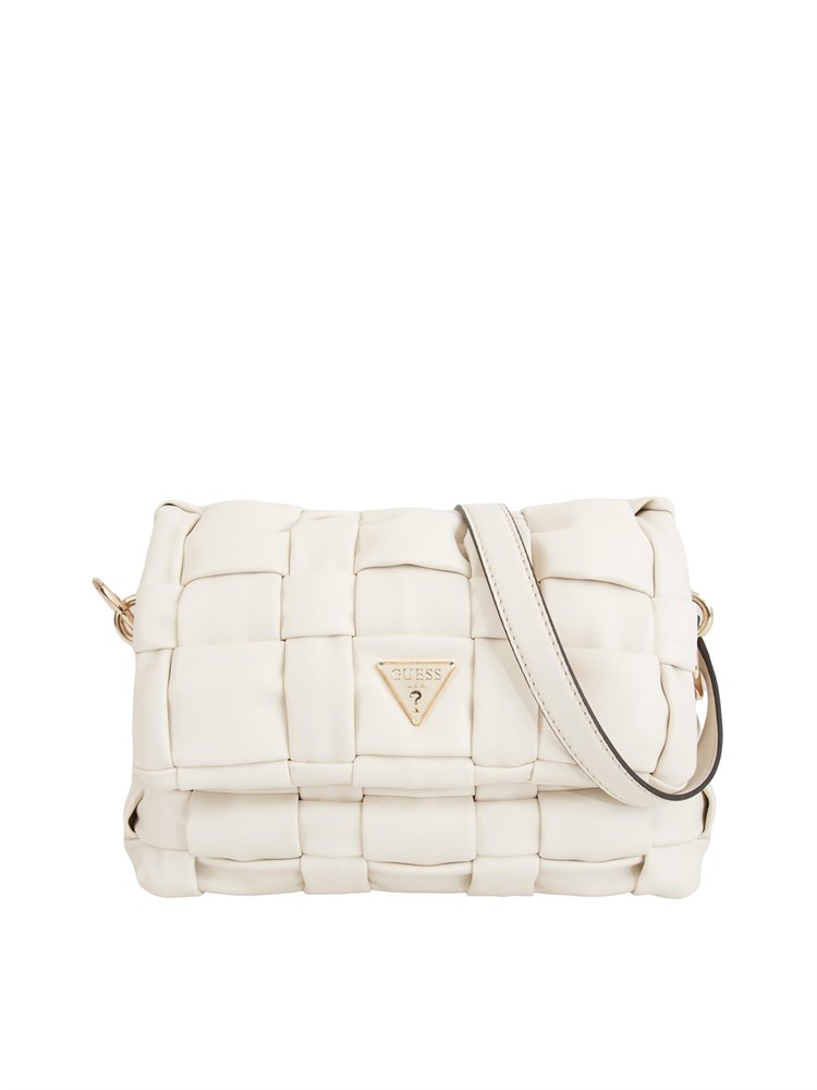 Borsa Marion Guess Jeans in ecopelle intrecciata panna