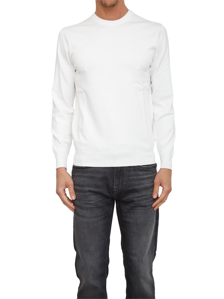 Maglia Guess Jeans uomo in misto cotone avorio