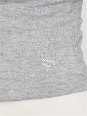 Maglia collo alto Guess Jeans donna in viscosa grigio in DONNA