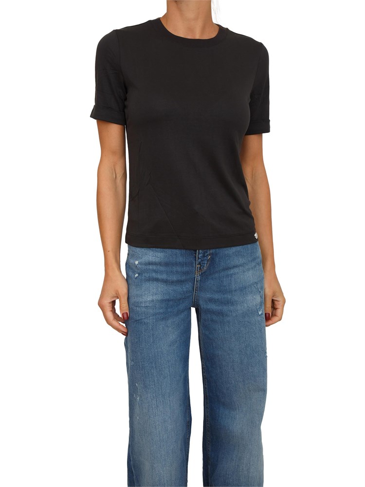 T-shirt Guess Jeans donna in cotone nero