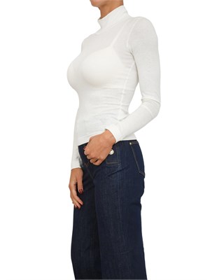 Maglia collo alto Guess Jeans donna in viscosa avorio in DONNA