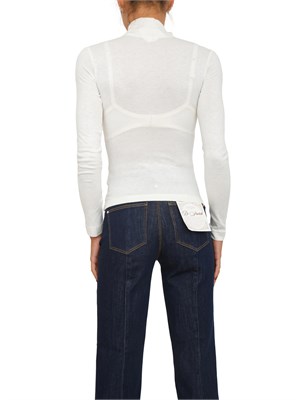 Maglia collo alto Guess Jeans donna in viscosa avorio in DONNA