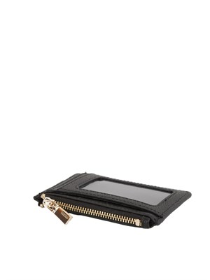 GUESS JEANS Mini portafoglio Guess in ecopelle nera in DONNA