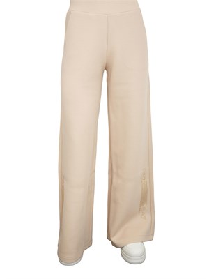 Pantaloni jogging donna EA7 Emporio Armani in misto cotone cristalli logo in DONNA