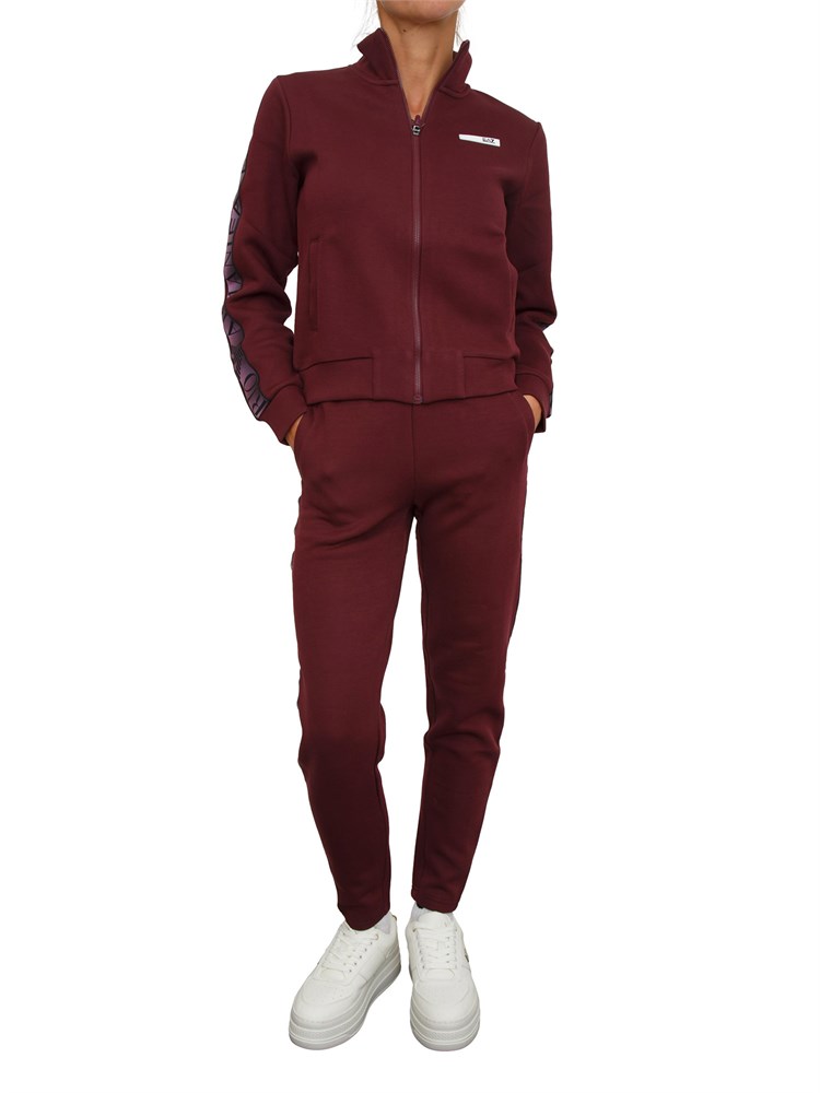 Tuta sportiva EA7 Emporio Armani in tecnologia VENTUS7 bordeaux