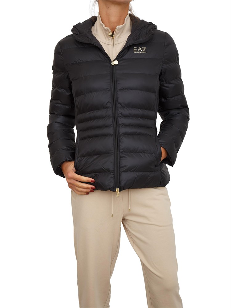 Giubbino donna EA7 Emporio Armani in nylon shiny nero