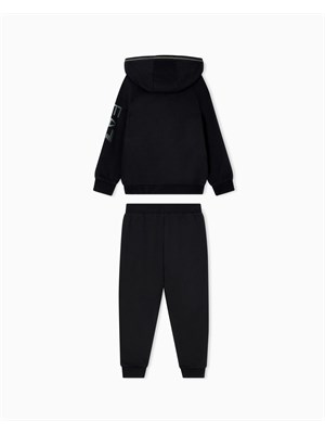 EA7 JUNIOR Tuta Ea7 nero Visibility Boy in misto cotone organico ASV in BIMBI