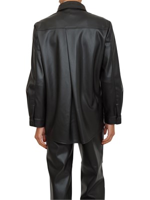 Camicia over in ecopelle nera Nenette in DONNA