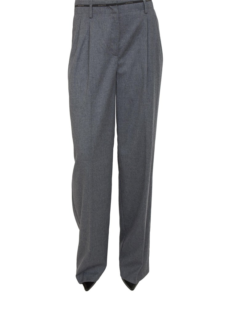 Pantalone Eusebio Nenette in fresco lana grigio