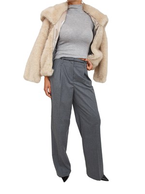 Pantalone Eusebio Nenette in fresco lana grigio in DONNA