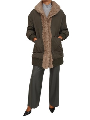 Giaccone Peppa Nenette in nylon verde in DONNA