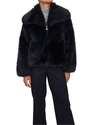 Pelliccia Nenette in ecovolpe blu in DONNA