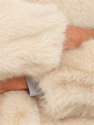 Pelliccia Nenette in ecovolpe beige in DONNA