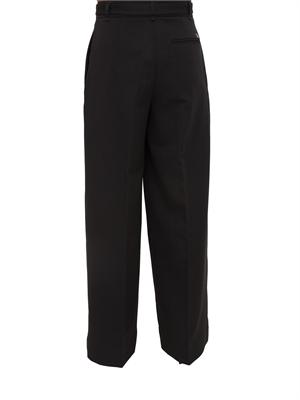 Pantaloni Liu Jo in misto viscosa neri con cintura gioiello in DONNA