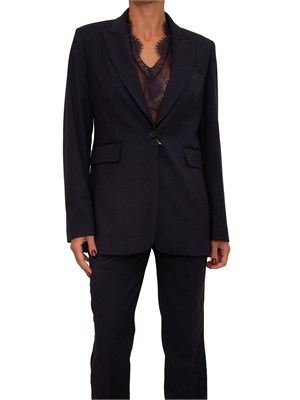 Giacca monopetto Liu Jo in misto viscosa blu con strass all over in DONNA