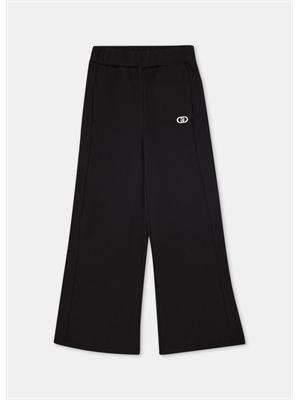 LIU JO BABY Pantaloni Liu-jo bambina nero in felpa di cotone in BAMBINO