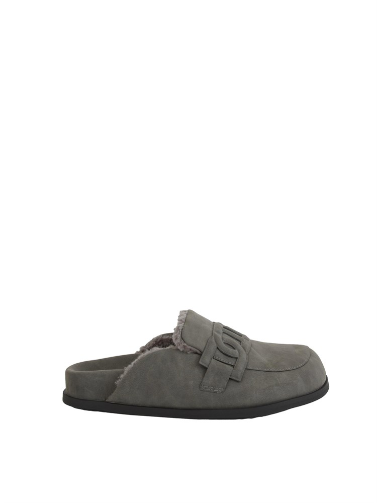 TWIN-SET Scarpe mules a ciabatta Twinset effetto camoscio grigio