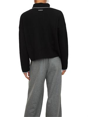 Maglia Pinko dolcevita in lana e cashmere nero in DONNA