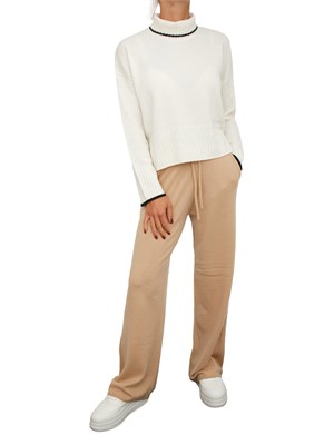 Maglia Pinko dolcevita in lana e cashmere bianco in DONNA