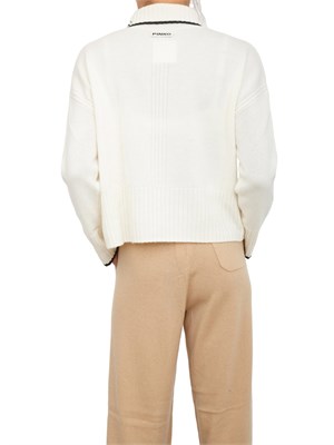 Maglia Pinko dolcevita in lana e cashmere bianco in DONNA