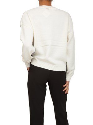 Maglia donna Fracomina in misto viscosa bianca e grigia in DONNA