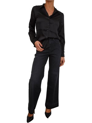 Camicia Faustina Nenette in seta nera in DONNA