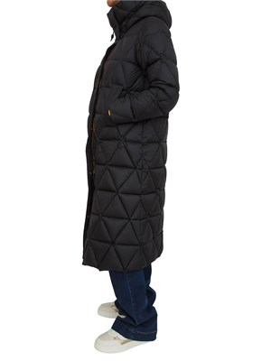 Piumino lungo donna Ruenne K-Way in tessuto idrorepellente nero in DONNA