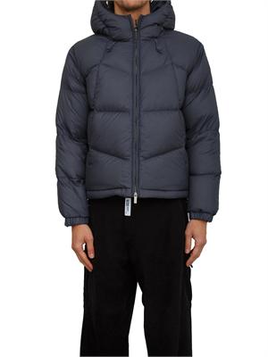 Giubbino uomo K-Way con cappuccio in tessuto tecnico blu in UOMO