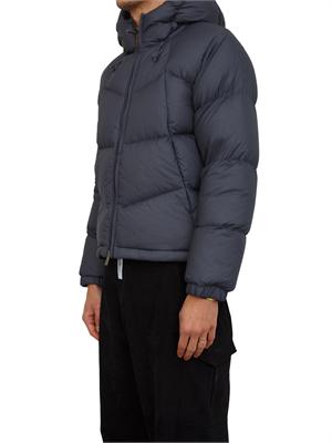 Giubbino uomo K-Way con cappuccio in tessuto tecnico blu in UOMO