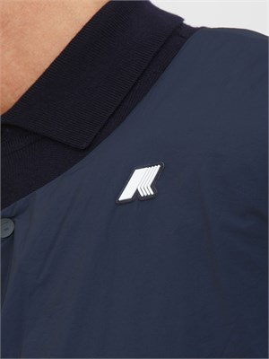 Gilet uomo Vally K-Way in nylon tecnico blu in UOMO