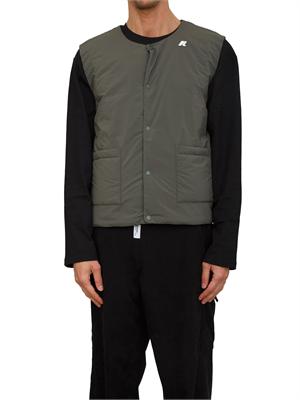 Gilet uomo Vally K-Way in nylon tecnico verde in UOMO