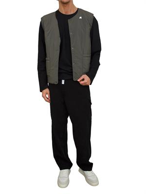 Gilet uomo Vally K-Way in nylon tecnico verde in UOMO
