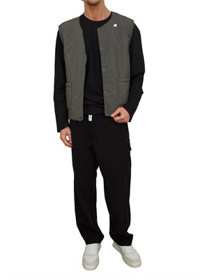 Gilet uomo Vally K-Way in nylon tecnico verde in UOMO